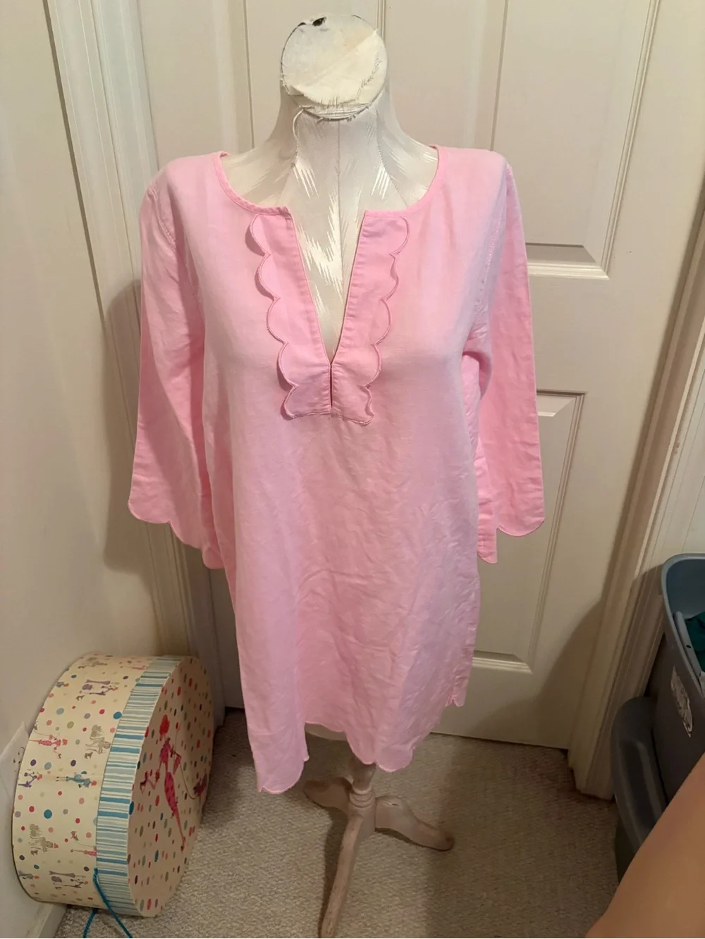 J. Crew Light Pink Tunic/chemise size M Top runway item